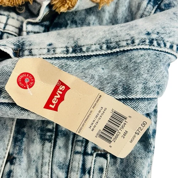 Levi’s Sherpa Trucker Denim Toddler Jean Jacket - Picture 8 of 8